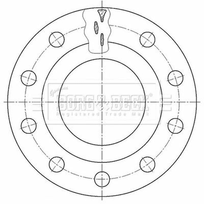 Borg & Beck 2 x Vented Rear Brake Discs BBD32661-x2