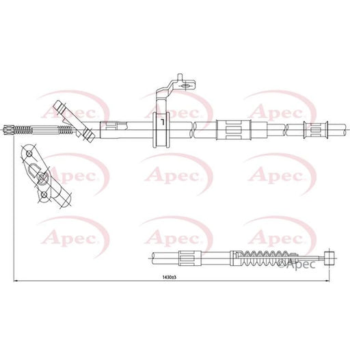 Apec Handbrake Cable Left Rear CAB1439