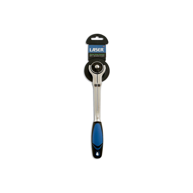 Laser Swivel Head Ratchet 3/8"D 3520 Laser - Dynamic Drive