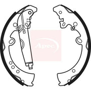 Apec Brake Shoe Set Axle Kit fits Toyota Hilux Vigo VII Pickup 2004-2015 2.5 3.0