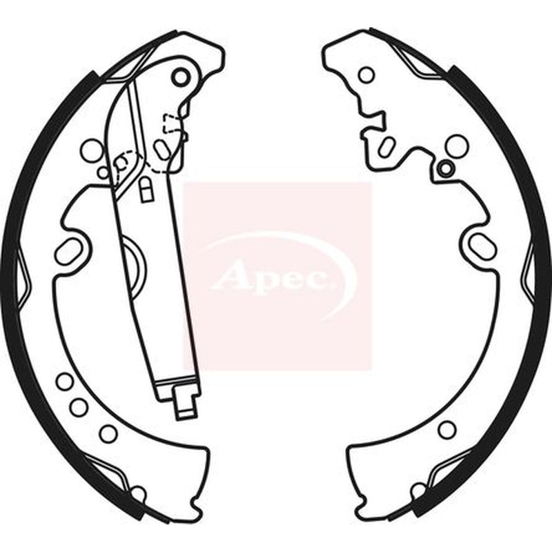 Apec Brake Shoe Set Axle Kit fits Toyota Hilux Vigo VII Pickup 2004-2015 2.5 3.0
