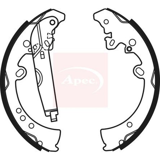 Apec Brake Shoe Set Axle Kit fits Toyota Hilux Vigo VII Pickup 2004-2015 2.5 3.0