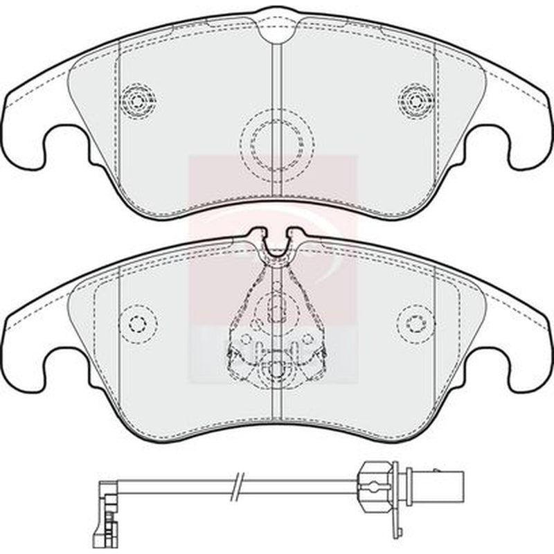 Apec Front Brake Pad Set fits Audi A4 Allroad B8 2009-2016 2.0 3.0