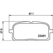Mintex Rear Brake Pad Set fits Toyota Cynos 1988-1999 1.3 1.5