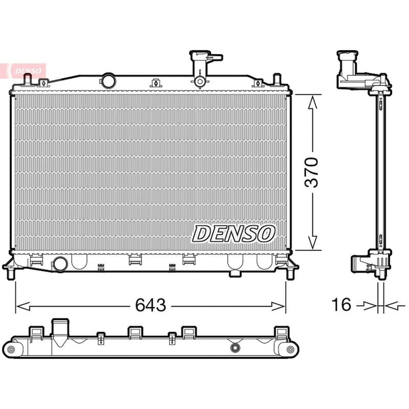 Denso Engine Radiator fits Hyundai Accent III 2005-2010 1.4 1.6