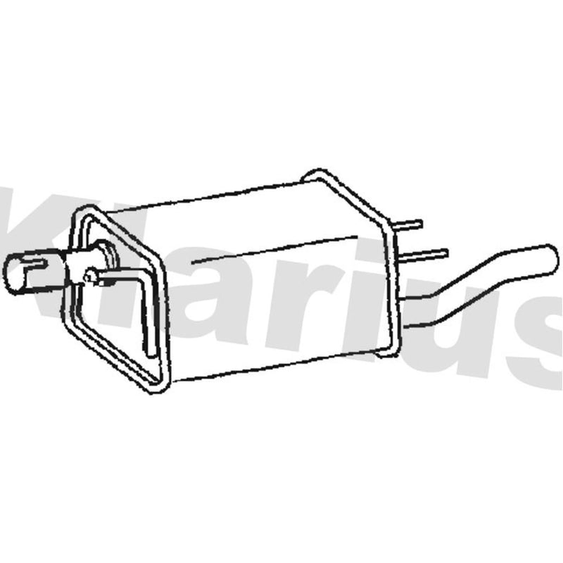 Klarius Box With Tail Pipe Rear fits Opel Combo Box Body/Mpv 2004 on 1.7