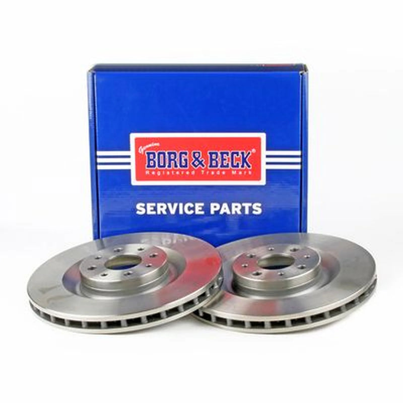 Borg & Beck 2 x Vented Brake Discs fits Chrysler Delta 2011 on 2.0