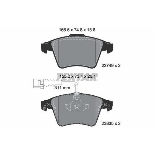 Textar Front Brake Pad Set 2374901