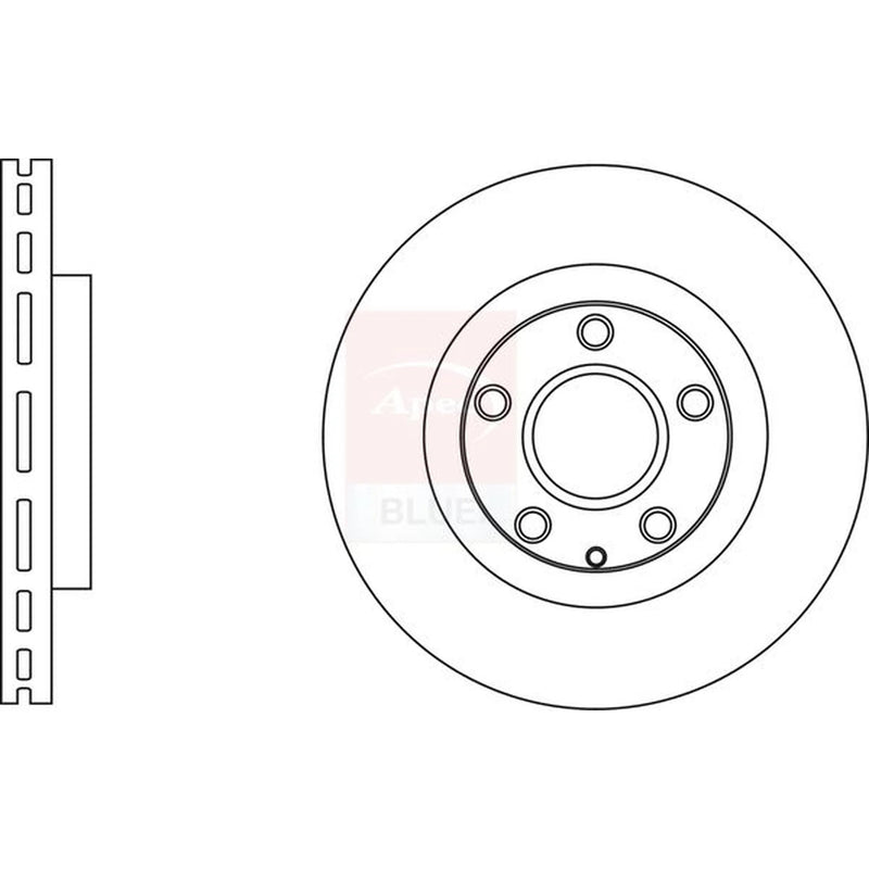 Apec 2 x Vented Front Brake Discs SDK6763-x2