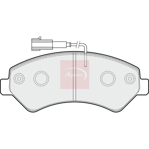 Apec Front Brake Pad Set fits Citroën Relay III 2006-2020 2.2 3.0