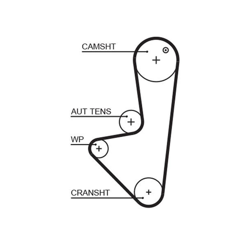 Gates Timing Belt Kit with Rollers fits Citroën Berlingo First 1996-2011 1.4