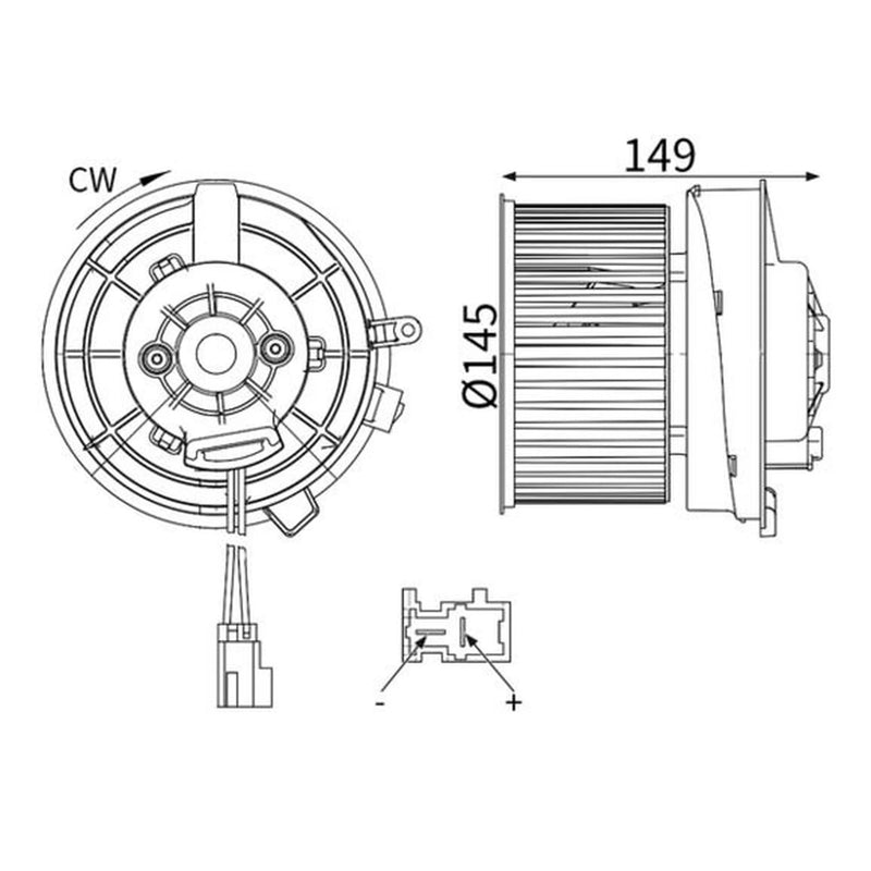 Mahle Heater Blower Fan fits Nissan Qashqai I 2006-2013 1.5 1.6 2.0
