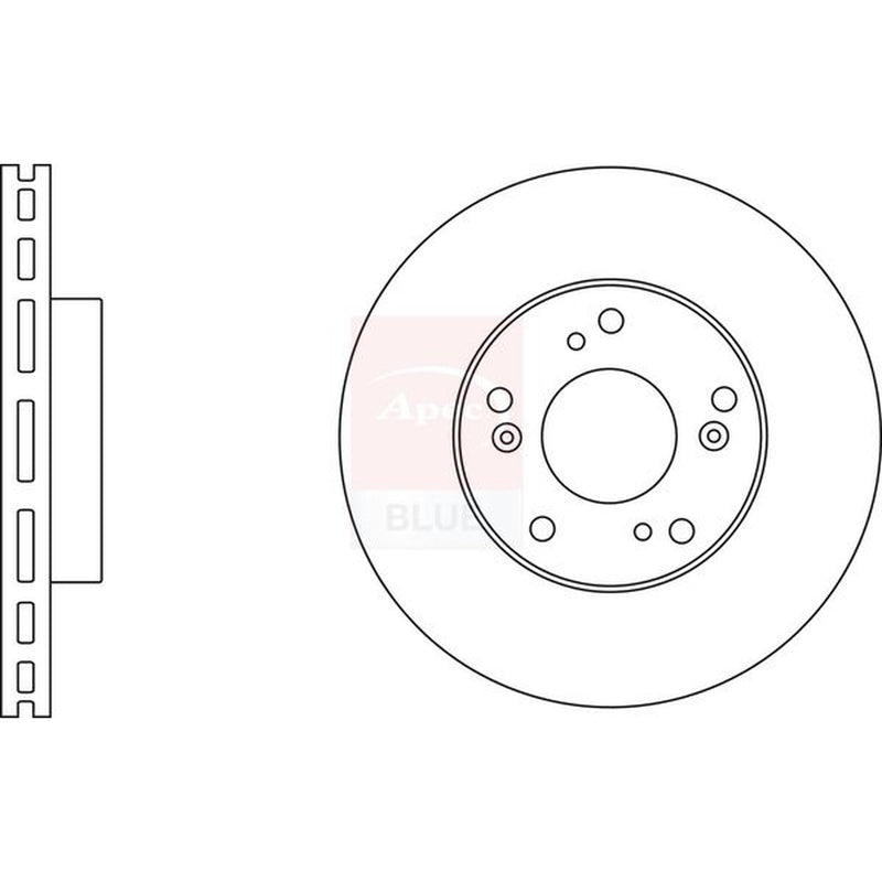 Apec Front Brake Vented Discs & Pads fits Honda Civic VIII 2006-2012 1.3