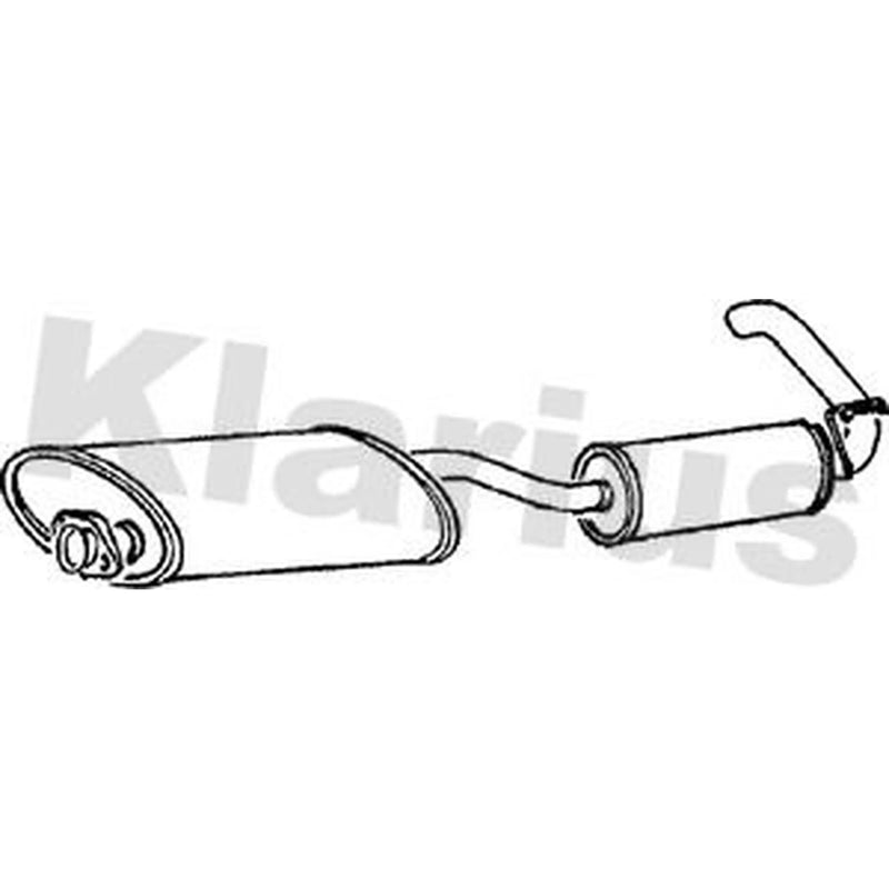 Klarius Box With Tail Pipe Rear fits Ford Transit 1986-1991 2.5