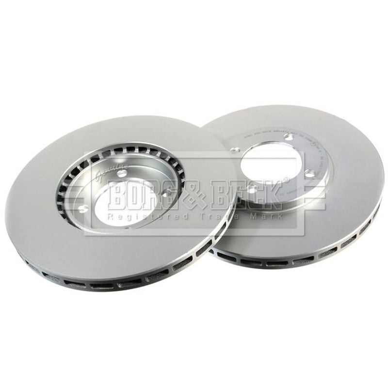 Borg & Beck 2 x Vented Brake Discs fits Ford Capri 1974-1987 2.8 3.0