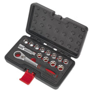 Sealey Socket Set 14pc Go-Through Low Profile WallDrive Metric AK6926 Sealey - Dynamic Drive