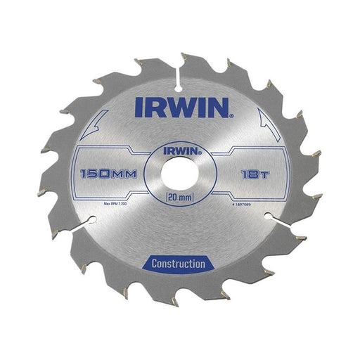 Irwin® Construction Circular Saw Blade 150 x 20mm x 18T ATB IRWIN® - Dynamic Drive