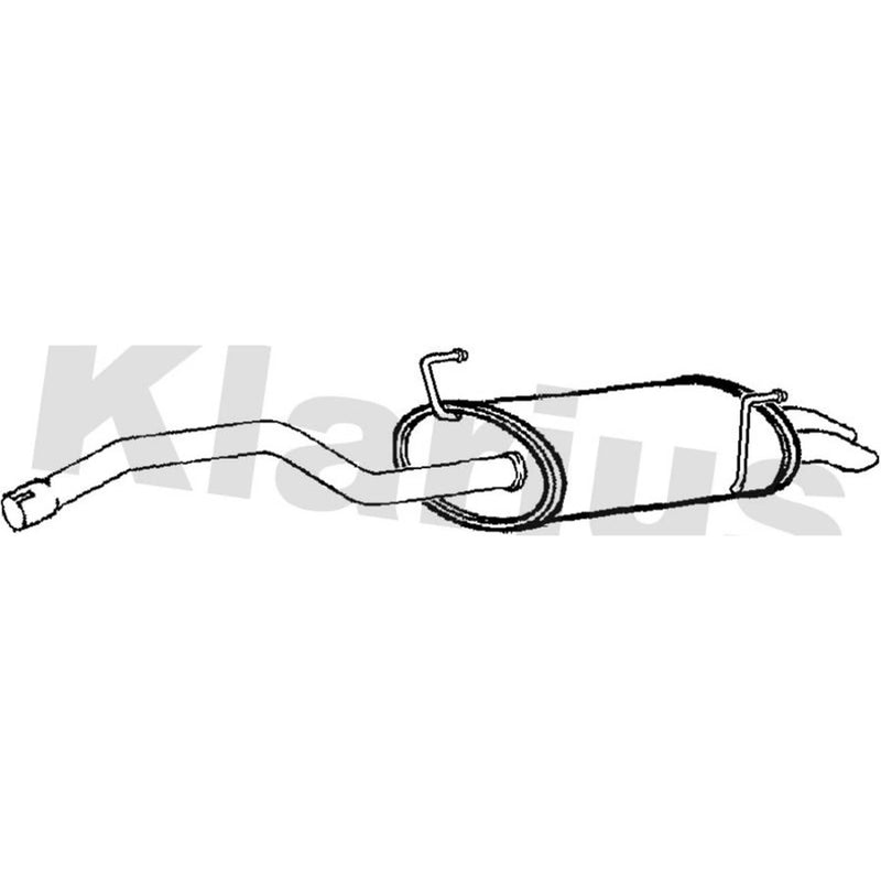 Klarius Box With Tail Pipe Rear fits Citroën C8 2002 on 2.2
