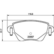 DON Rear Brake Pad Set fits Ford Mondeo 2000-2007 1.8 2.0 2.5