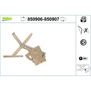 Valeo Electric Window Regulator Lifter Left Front 850906