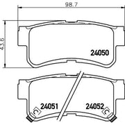 Mintex Rear Brake Pad Set fits Daewoo Musso 1999 on 2.2 2.3 2.9 3.2