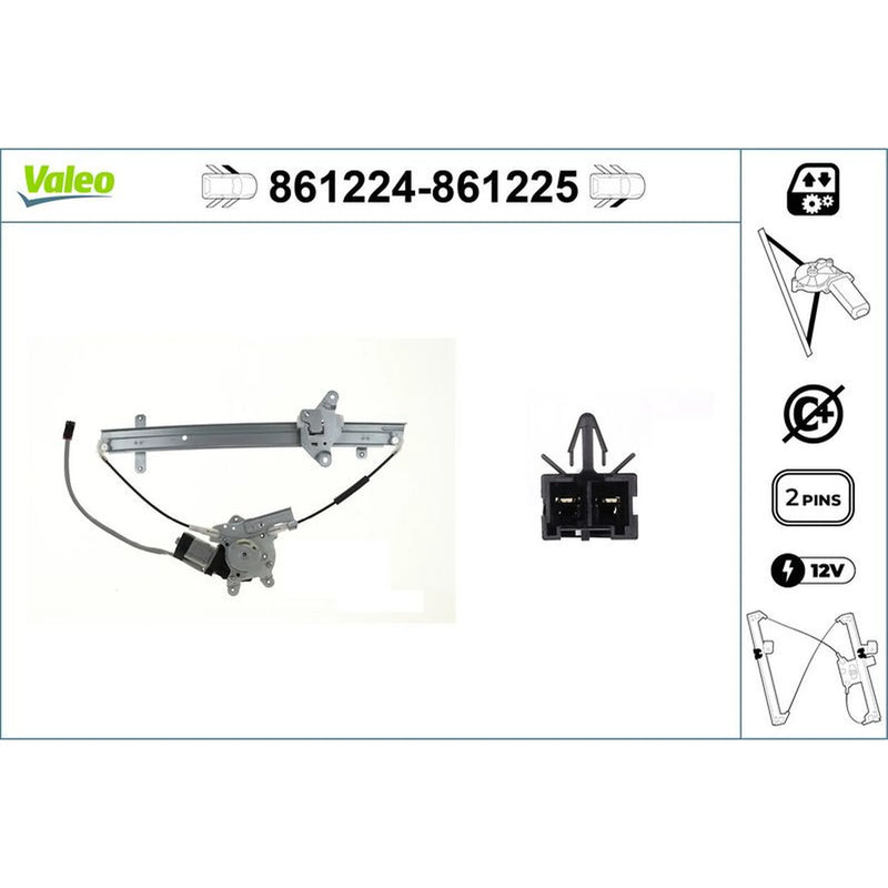 Valeo Electric Window Regulator Lifter Left Front 861224