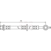 Apec Brake Hydraulic Hose Line Front Left fits Toyota Vitz 1999-2005 1.0 1.3 1.4