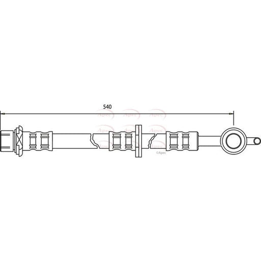 Apec Brake Hydraulic Hose Line Front Left HOS3512