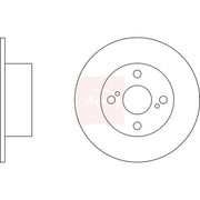 Apec 2 x Solid Rear Brake Discs DSK2306-x2