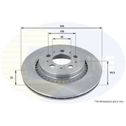 Comline Rear Brake Discs & Pads fits Volvo XC90 I 2002-2014 2.5 3.2