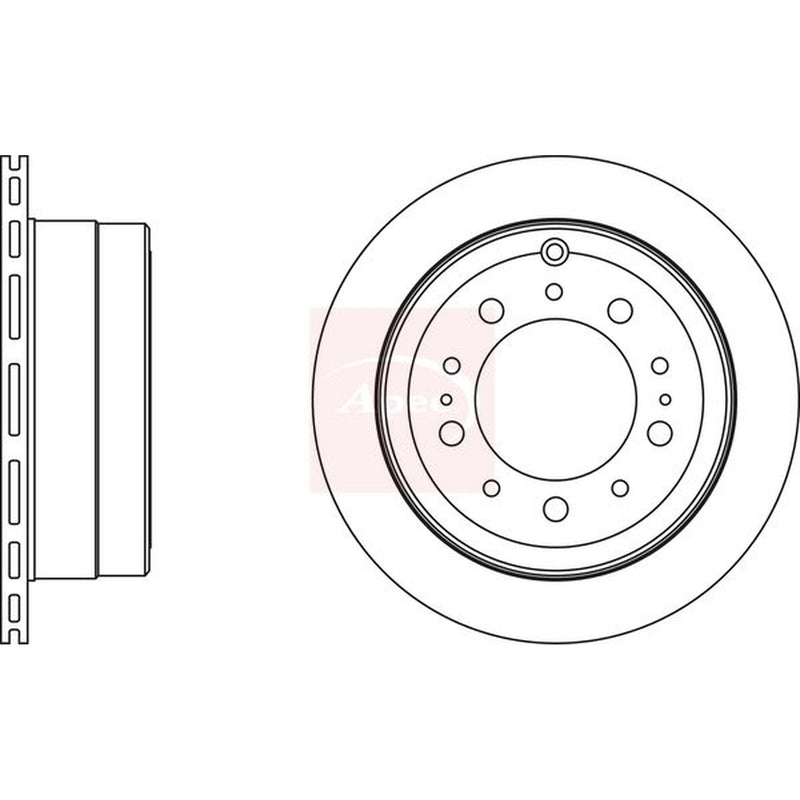 Apec Rear Brake Discs & Pads fits Toyota Land Cruiser Amazon 1998-2007 4.2 4.7