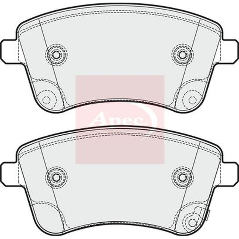 Apec Front Brake Pad Set fits Kia Venga 2010-2019 1.4 1.6