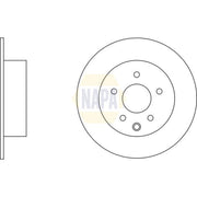 NAPA Front Vented & Rear Vented Brake Discs & Pads fits Nissan Tiida 2013 on 1.6