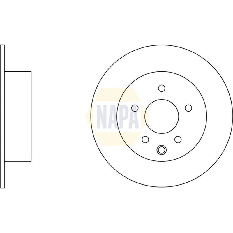 NAPA Front Vented & Rear Vented Brake Discs & Pads fits Nissan Tiida 2013 on 1.6