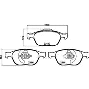 DON Front Brake Pad Set fits Ford Focus I 2002-2004