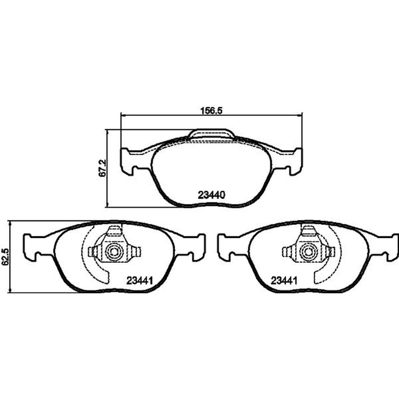 DON Front Brake Pad Set fits Ford Focus I 2002-2004