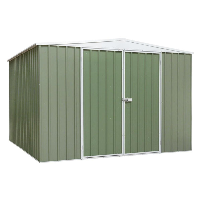 Dellonda Galvanised Steel Metal Garden Shed - Green Dellonda - Dynamic Drive