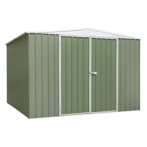 Dellonda Galvanised Steel Metal Garden Shed - Green Dellonda - Dynamic Drive