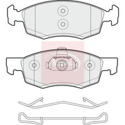 Apec Front Brake Pad Set fits Dacia Logan 2004-2005 1.4 1.5 1.6