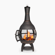 Dellonda Deluxe 360 Chiminea/Fire Pit - Antique Bronze Finish Dellonda  - Dynamic Drive