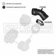 First Line Air Filter Intake Hose NBR (nitrile butadiene rubber) fits BMW 3