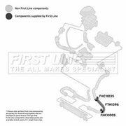 First Line Intercooler Turbo Charge Air Hose fits Opel Corsa D 2006-2011 1.3