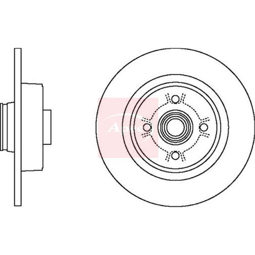Apec 2 x Brake Discs fits Renault Grand Scénic II 2004-2009 1.5 1.6 1.9 2.0