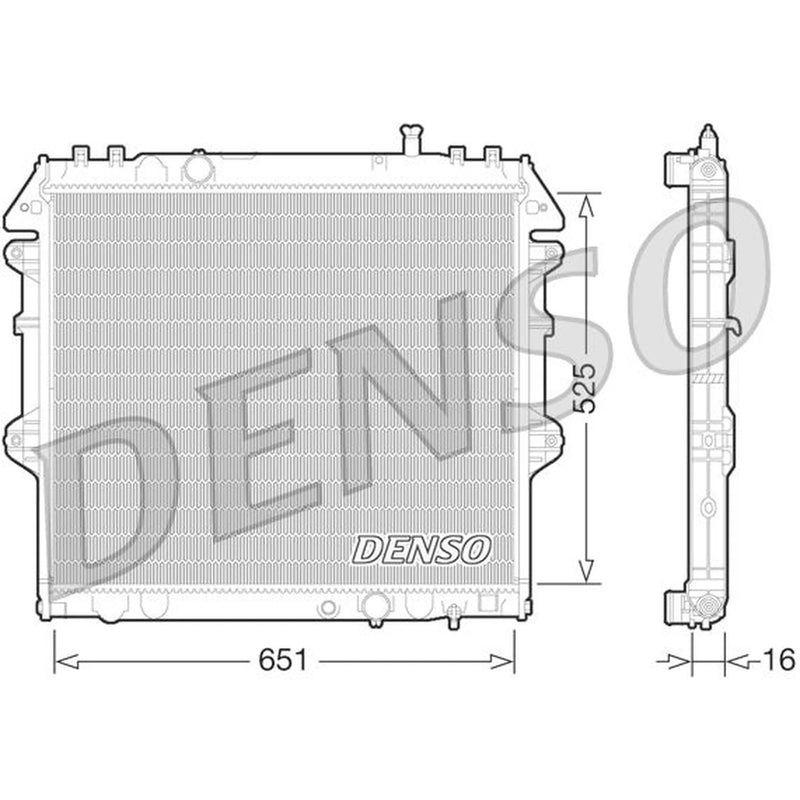 Denso Engine Radiator fits Toyota Hilux Vigo VII Pickup 2004-2015 2.5 3.0