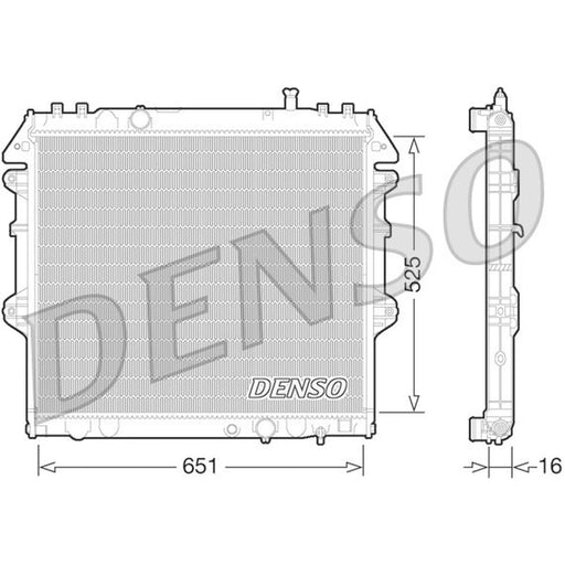 Denso Engine Radiator fits Toyota Hilux Vigo VII Pickup 2004-2015 2.5 3.0