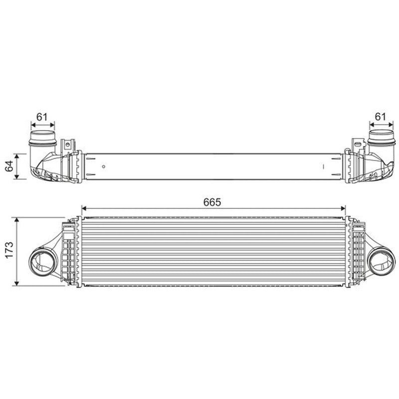 Valeo Intercooler (Charge Air Cooler) 822920