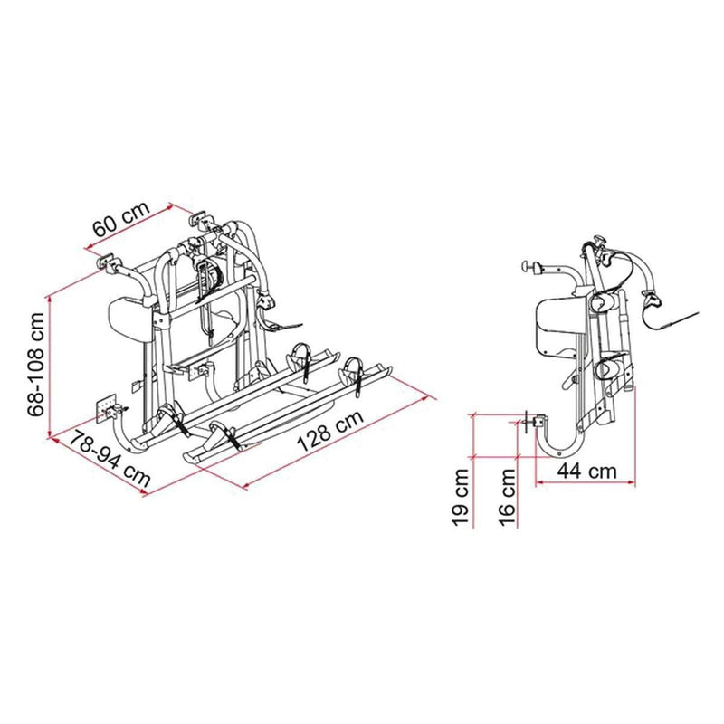 Fiamma Carry-Bike Lift 77 (02096-30) Fiamma - Bars 4 Cars