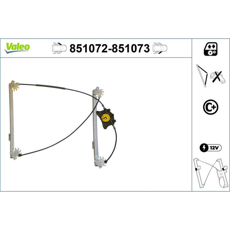 Valeo Electric Window Regulator Lifter Left Front 851072