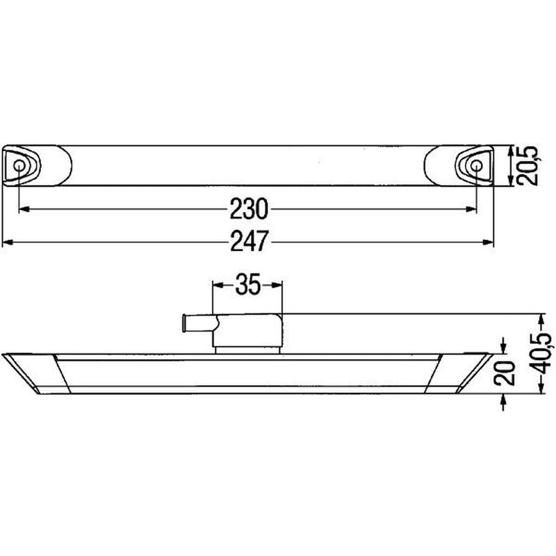Hella End-Outline Marker Lamp Lateral Mounting 2XS 008 078-001 867505 2XS 008
