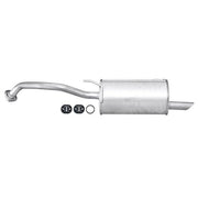 Hella End Silencer Rear fits Nissan Micra IV 2010-2015 1.2